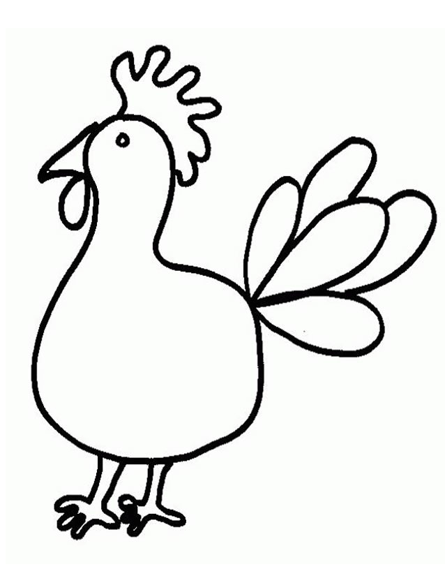 124 Dessins De Coloriage Poule À Imprimer destiné Dessin De Poule Facile