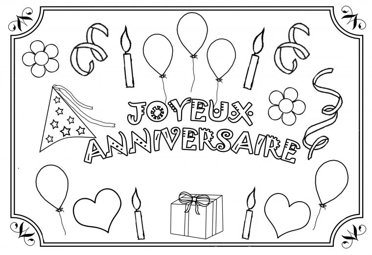 13 Décalage Attrayant Joyeux Anniversaire Coloriage Photos pour Bon Anniversaire Papa Coloriage