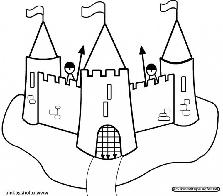 14 Luxe De Coloriage Chateau De Princesse Images pour Chateau Princesse Dessin