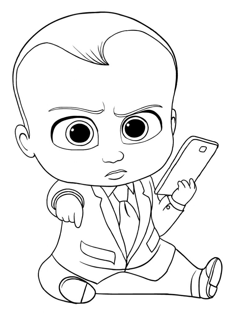 15 Free Printable The Boss Baby Coloring Pages serapportantà Coloriage Baby Boss