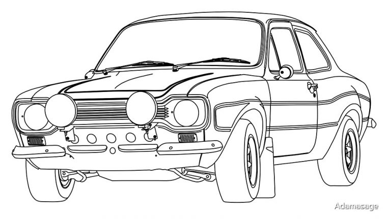 "1970 Ford Escort Rs2000 Fast And Furious Paul Walker'S avec Coloriage Fast And Furious