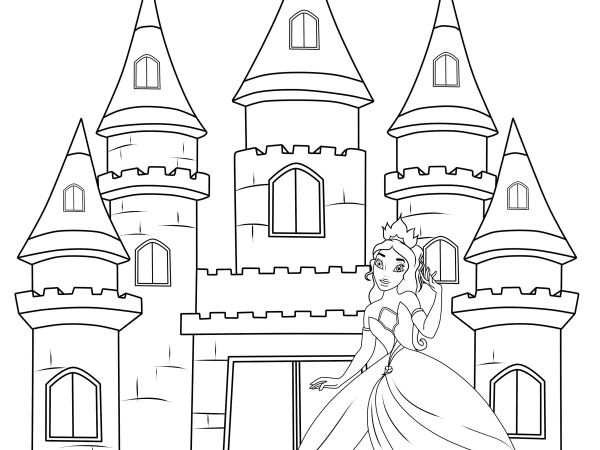 21 Coloriages De Beaux Châteaux serapportantà Coloriage Chateau De Princesse