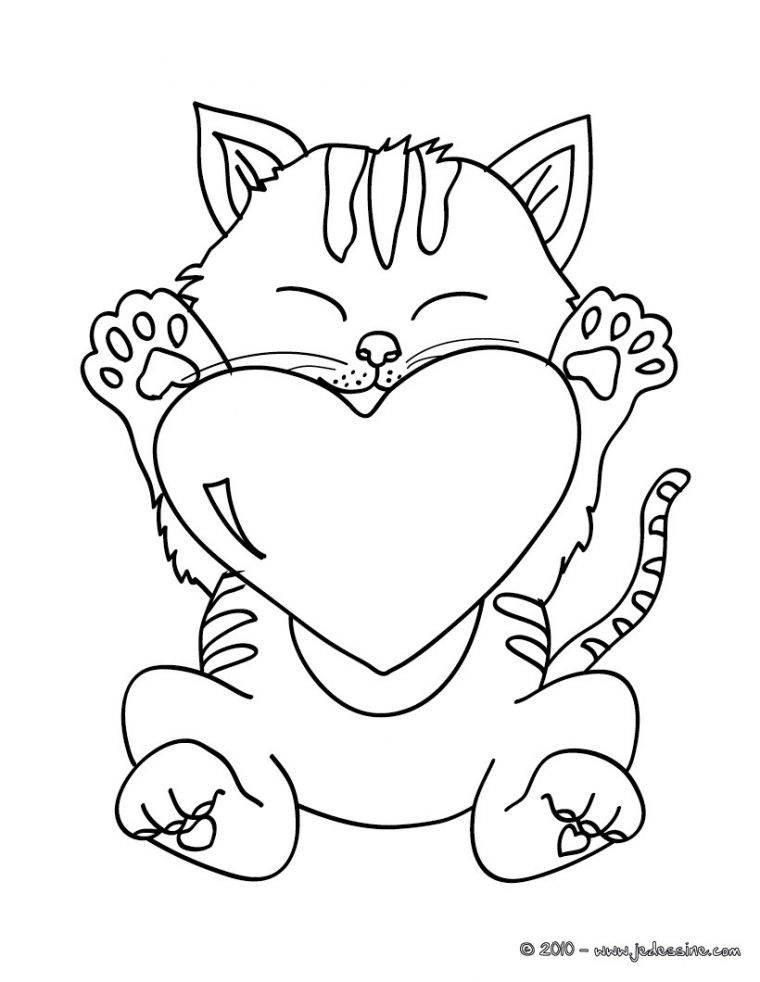 260 Dessins De Coloriage Chat À Imprimer Sur Laguerche dedans Coloriage Chaton Trop Mignon