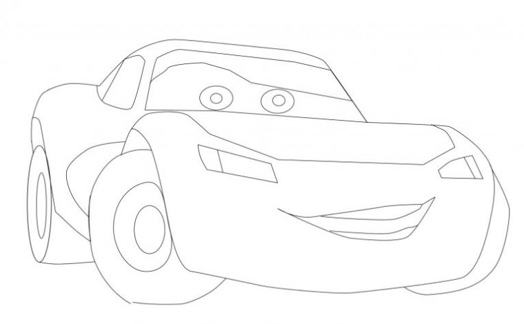 36 Dessins De Coloriage Flash Mcqueen À Imprimer Intérieur avec Dessin Voiture Facile