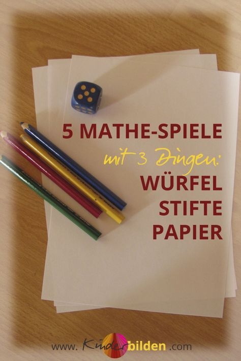 5+ Mathe-Würfel-Spielideen | Mathe, Mathe-Spiele à Zahlenspiele Im Kindergarten