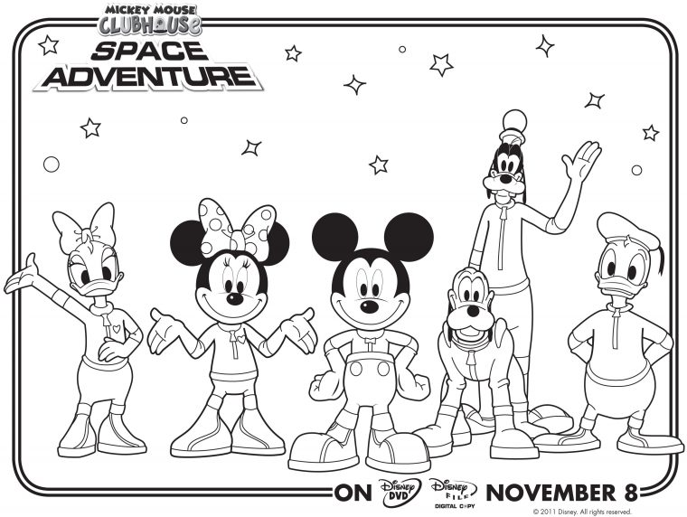 mickey mouse clubhouse coloring page