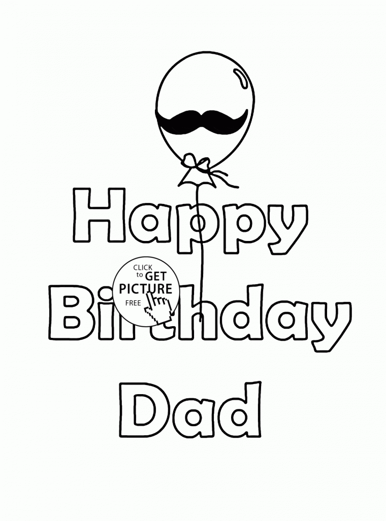 happy birthday dad coloring pages