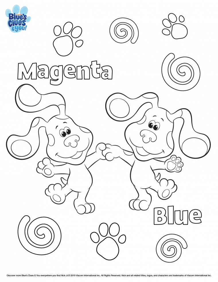 blue’s clues coloring pages