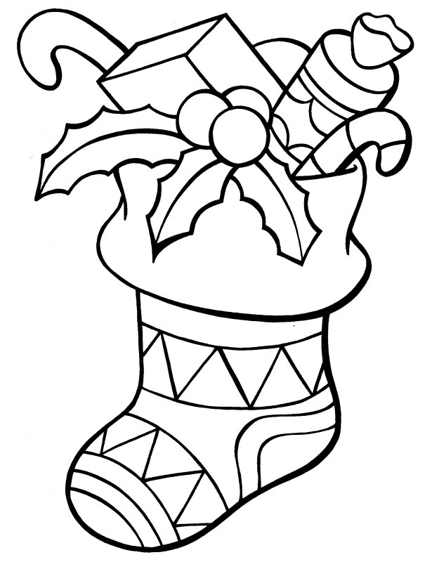 stocking coloring page