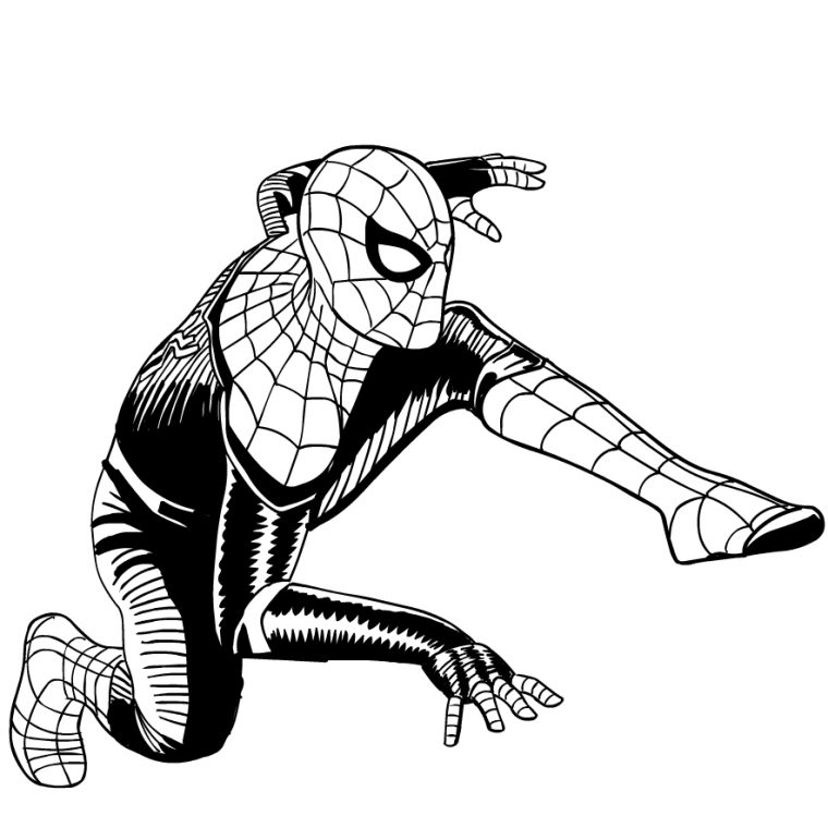 spider man far from home coloring pages