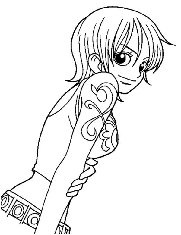 Anime One Piece Coloring Page : Coloring Sky dedans One Piece A Colorier