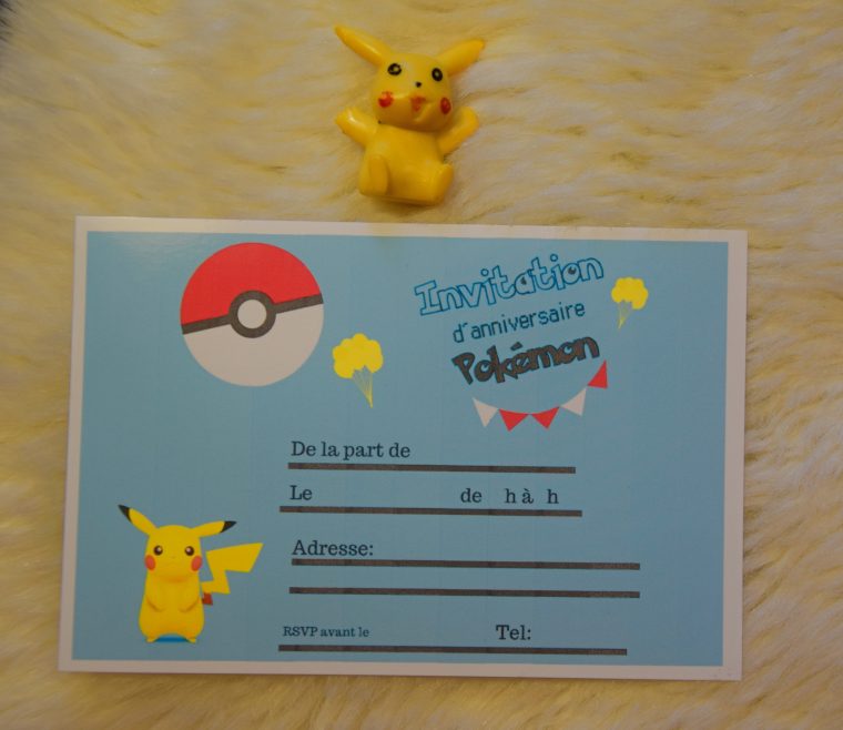 Anniversaire.cartes D'Invitation Pokemon À Imprimer avec Invitation Anniversaire À Imprimer