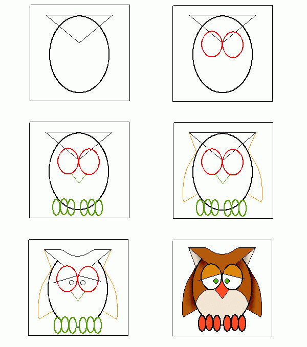 Apprendre À Dessiner Les Animaux | Hibou Dessin, Petit serapportantà Apprendre Le Dessin