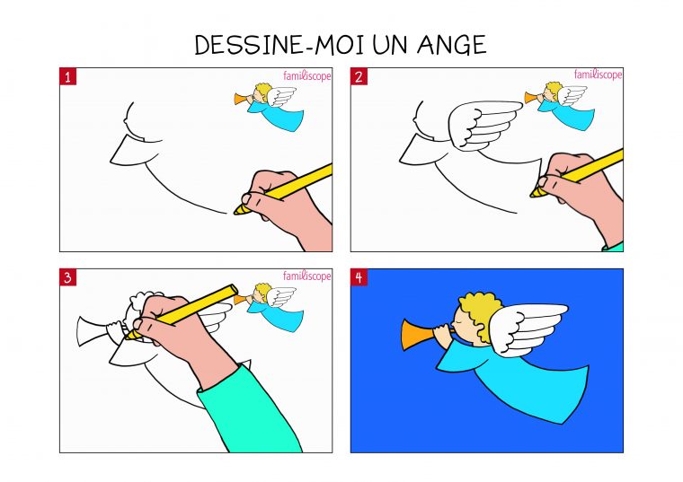 Apprendre À Dessiner Un Ange En 3 Étapes avec Apprendre A Dessiner