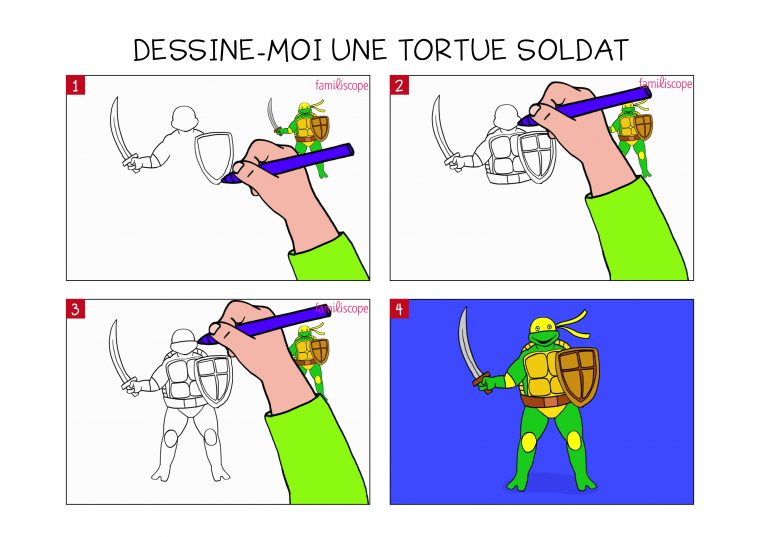 Apprendre À Dessiner Une Tortue Soldat En 3 Étapes avec Comment Dessiner Un Pokémon Étape Par Étape