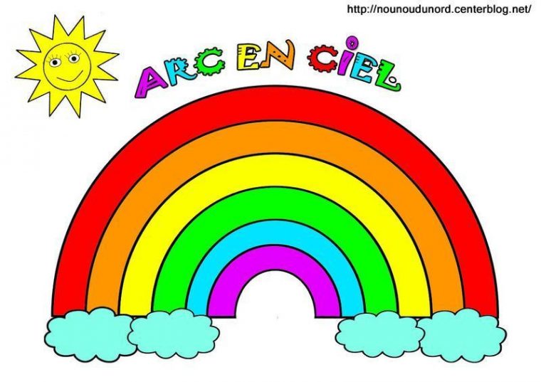 Arc En Ciel À Colorier, À Gommettes Et En Couleur concernant Dessin Evoli En Couleur