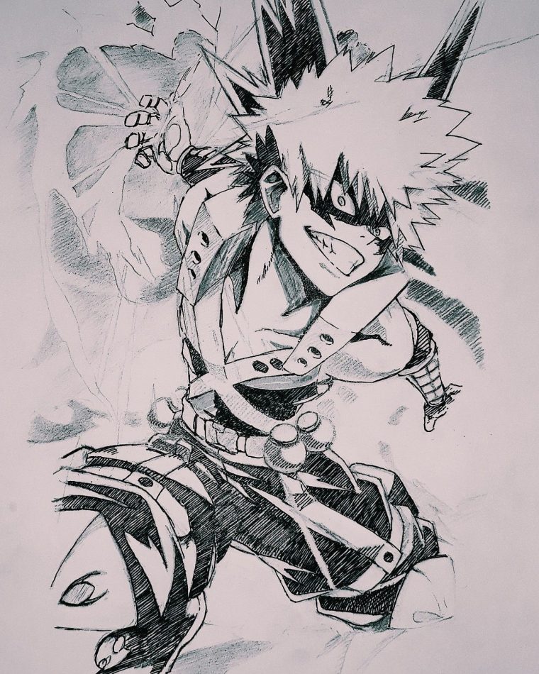 Bakugou Katsuki By Yaumil Putra (@Putput_Putra) | My Hero avec Coloriage Mha