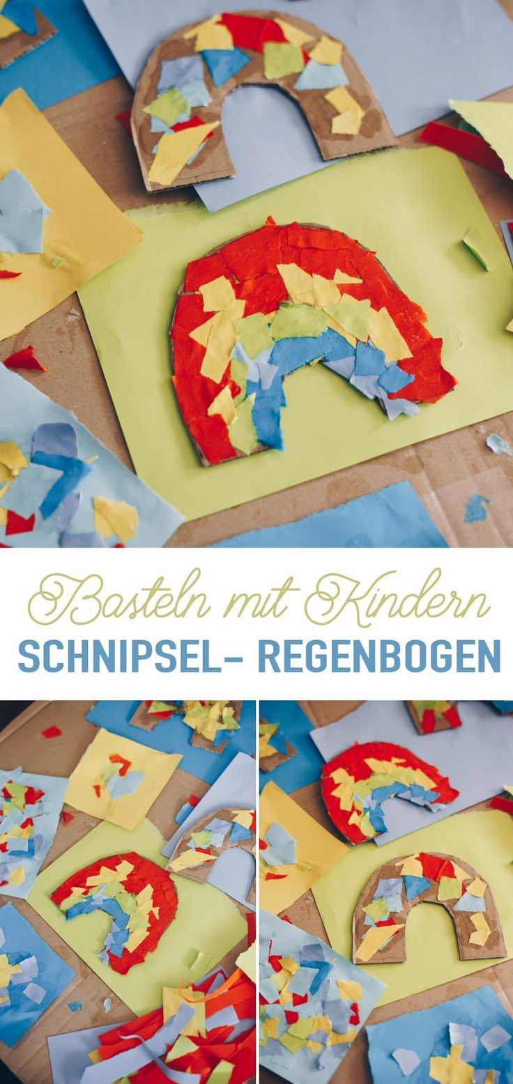 Basteln Mit Kindern - Diy Schnipsel-Regenbogen concernant Schöne