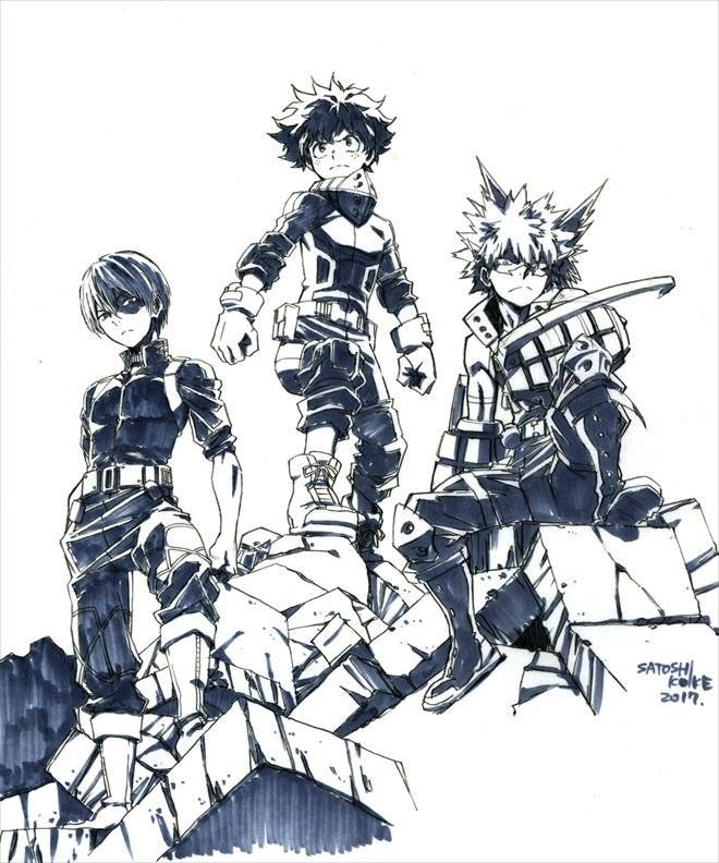 Boku No Hero Academia || Todoroki Shouto, Midoriya Izuku encequiconcerne Dessin My Hero Academia A Imprimer