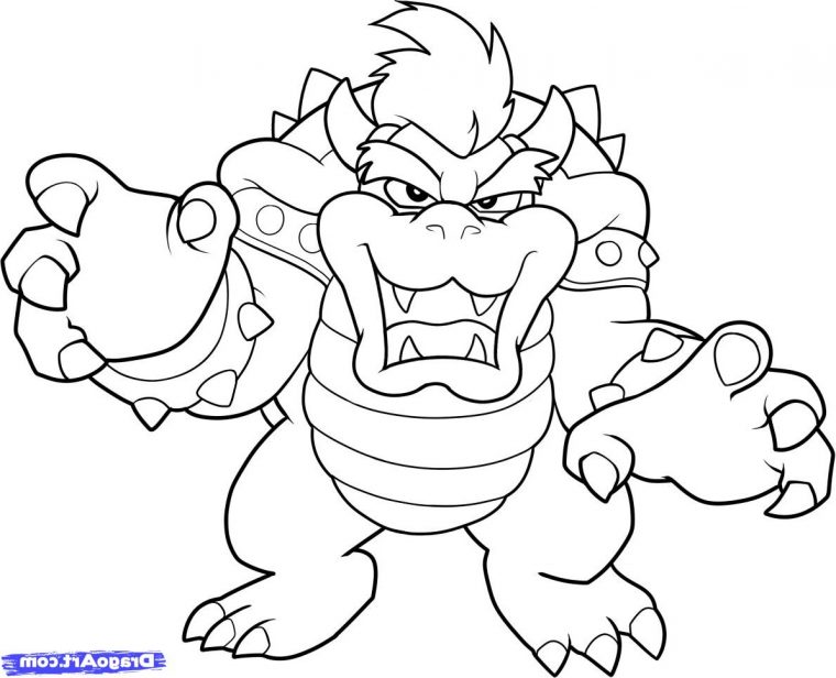 Bowser Dessin Unique Stock Coloriages À Imprimer Super avec Coloriage Bowser Junior