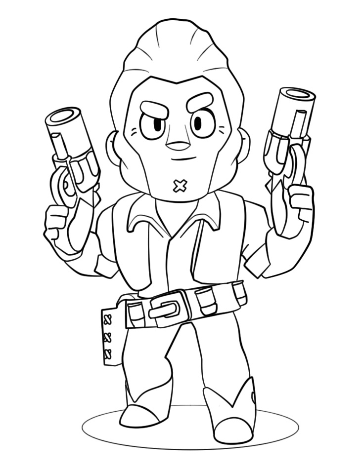 Brawl Stars Colt Coloring Page – Free Printable Coloring encequiconcerne Coloriage Brawl Stars En Couleur