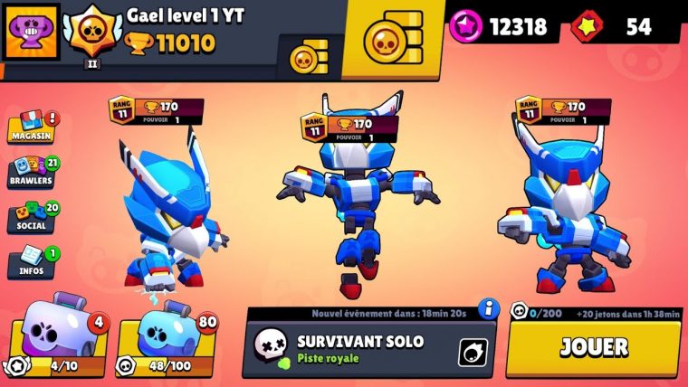 Brawl Stars – On Rush Les 11K Trophées Avec Corbac Mécha serapportantà Coloriage Brawl Stars Emeri