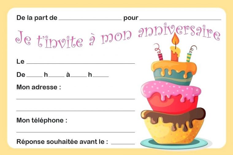 Carte Anniversaire En Ligne Gratuit – Ti Bank dedans Carte Invitation Anniversaire Fille Gratuite À Imprimer