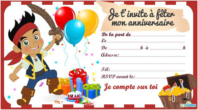 Carte D Invitation Anniversaire Gratuite A Imprimer Enfant encequiconcerne Carte Invitation Anniversaire Garçon