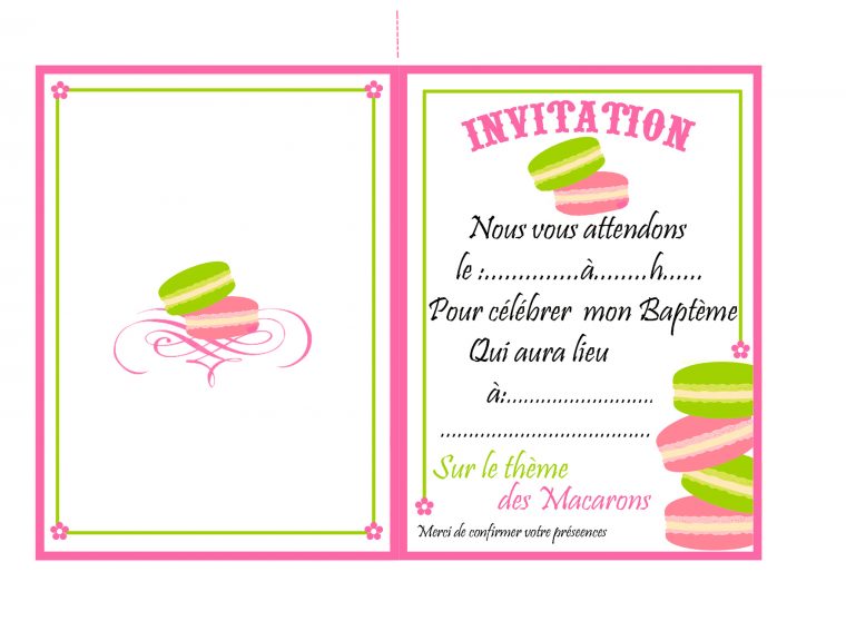 Carte D'Invitation D'Anniversaire A Remplir dedans Carte D Invitation À Imprimer