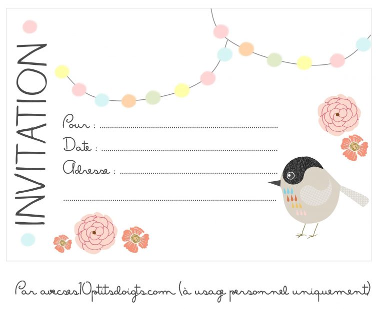 Carte Invitation Anniversaire, Modele Carte Anniversaire pour Carte Invitation Anniversaire Gratuite À Imprimer