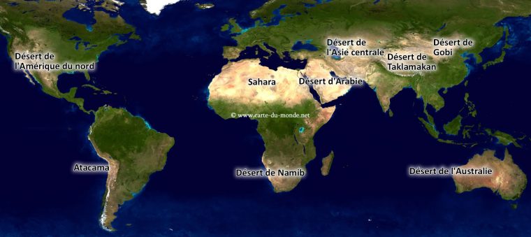 Carte Monde Desert, Carte Du Monde à Nom Du Zebre Dans Madagascar