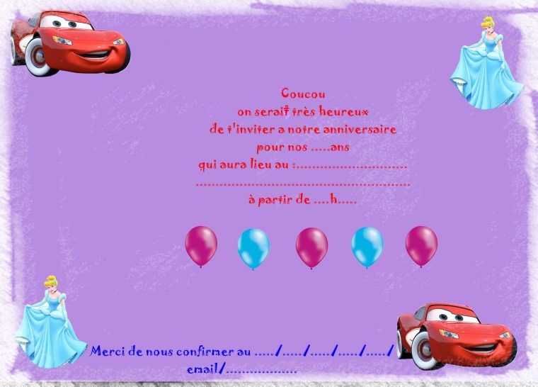 Cartes Invitations avec Carte Invitation Anniversaire Gratuite