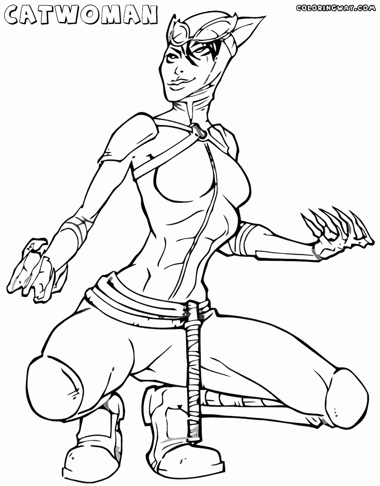 Catwoman Coloring Pages | Coloring Pages To Download And Print tout Coloriage Catwoman