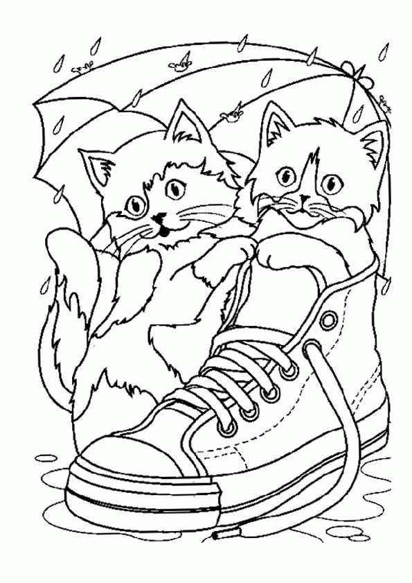 Chat Jouant – Coloriages De Chats – Coloriages Pour Enfants encequiconcerne Coloriage Chaton Trop Mignon