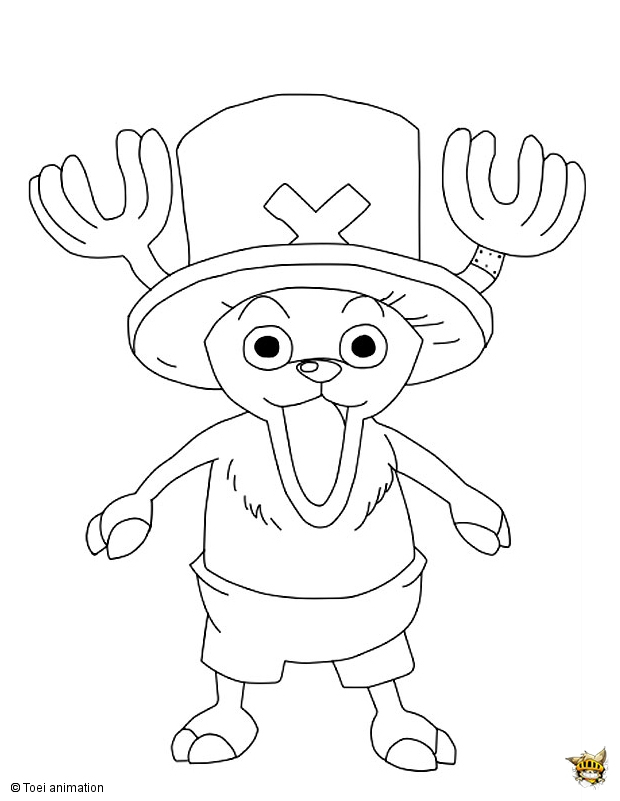 Chopper Est Joyeux Est Un Coloriage De One Piece avec Coloriage One Piece Sanji