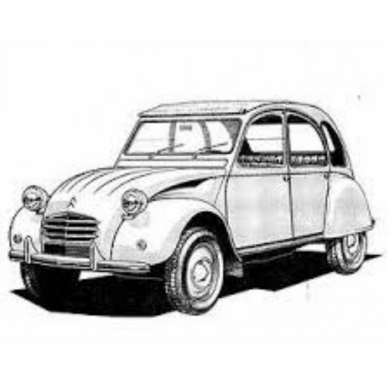 Citroen 2Cv ( 1948-1990 ) | 2Cv Citroen, 2Cv, Dessin à Dessin Voiture Facile