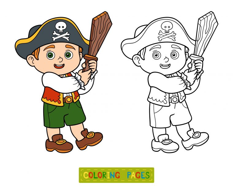 Coloriage À Imprimer Avec Modèle : Un Petit Pirate dedans Coloriage Adulte À Imprimer Avec Modèle