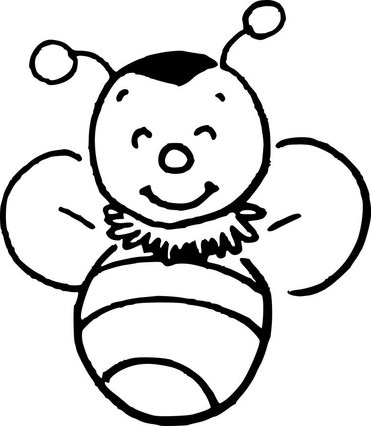 Coloriage Abeille Rigolote À Imprimer Sur Coloriages pour Abeille Dessin Facile