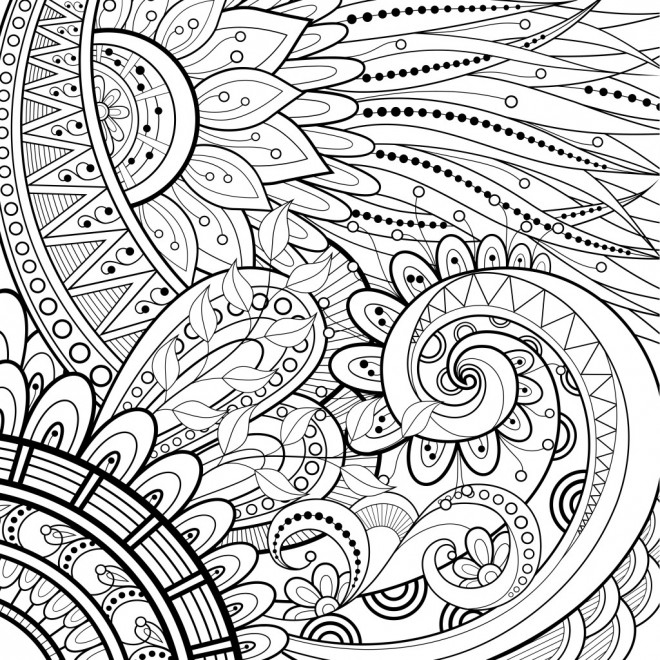 Coloriage Adulte Feuilles Mandala Dessin Gratuit À Imprimer encequiconcerne Coloriage Adulte À Imprimer Avec Modèle