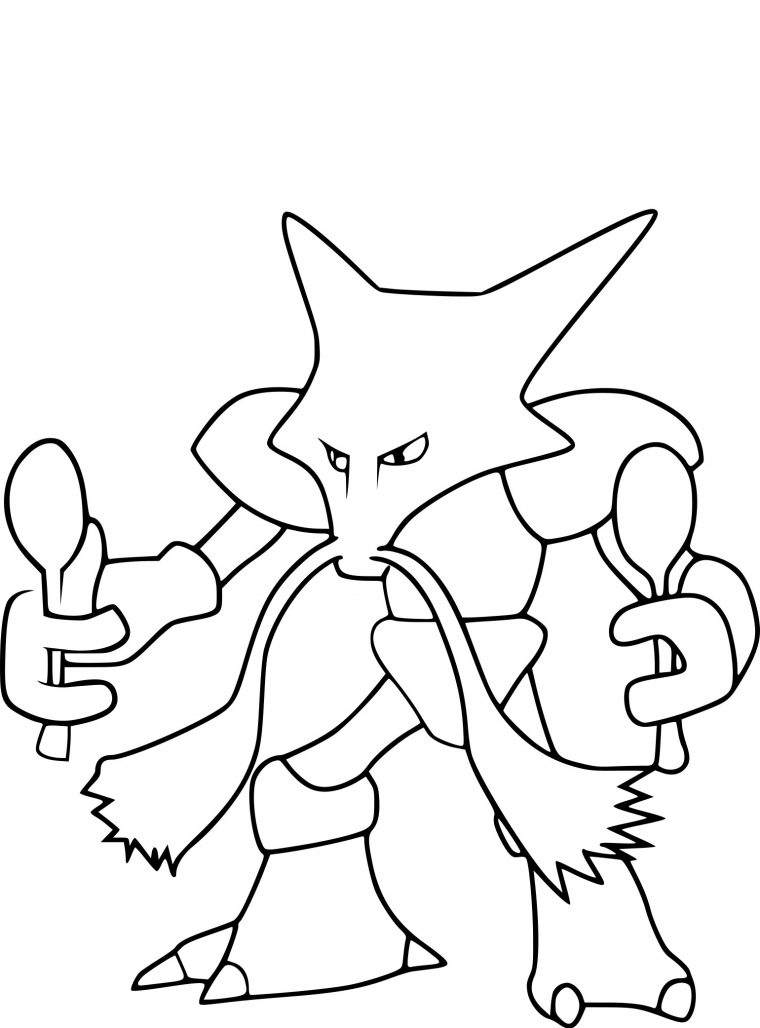 Coloriage Alakazam Pokemon À Imprimer avec Pokemon Coloriage À Imprimer