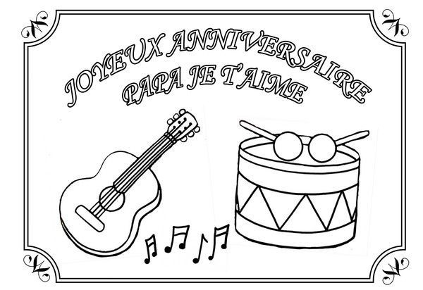 Coloriage Anniversaire Divers – Page 2 dedans Coloriage Pour Anniversaire Papa