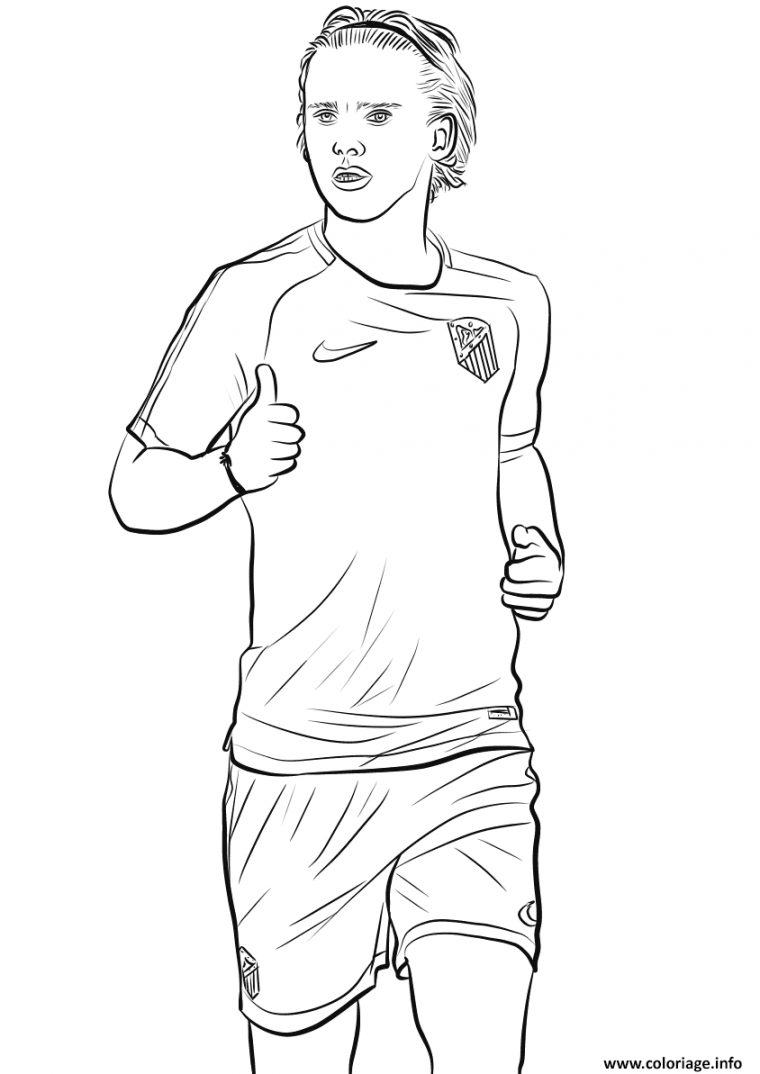 Coloriage Antoine Griezmann Joueur France Coupe Du Monde destiné Dessin Coupe De Champion