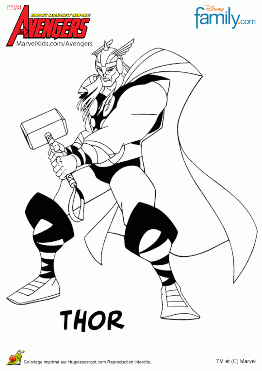 Coloriage Avengers Thor | Coloriage, Coloriage Super Héros destiné Coloriage Avengers Thor