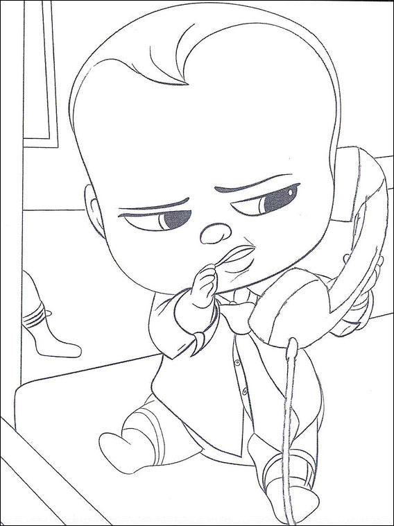 Coloriage Bébé Boss Parle Au Téléphone Pour Coloriage Baby avec Coloriage Baby Boss