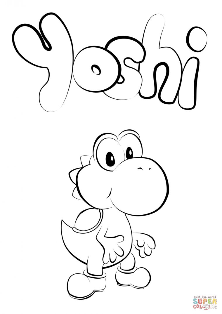 Coloriage – Bébé Yoshi | Coloriages À Imprimer Gratuits dedans Coloriage Yoshi À Imprimer