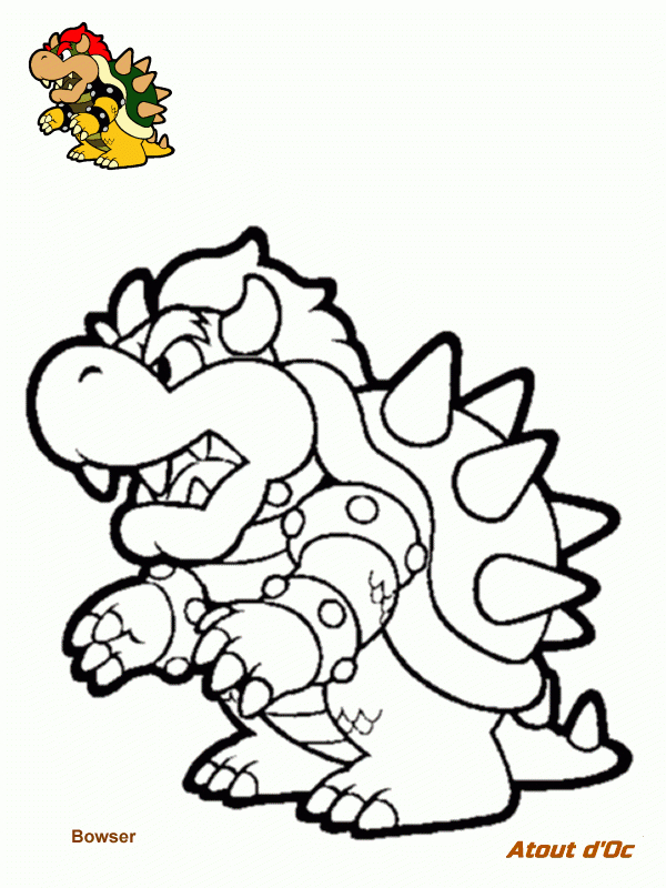 Coloriage Bowser A Imprimer Coloriage Bowser En Ligne Tout encequiconcerne Coloriage Bowser Junior