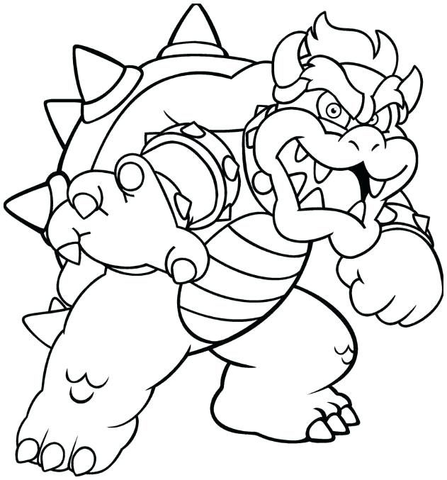 Coloriage Bowser – Greatestcoloringbook dedans Coloriage Bowser Junior