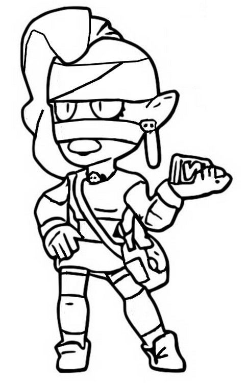 Coloriage Brawl Stars : Emz 46 You Are In The Right Place pour Coloriage Brawl Stars Emeri