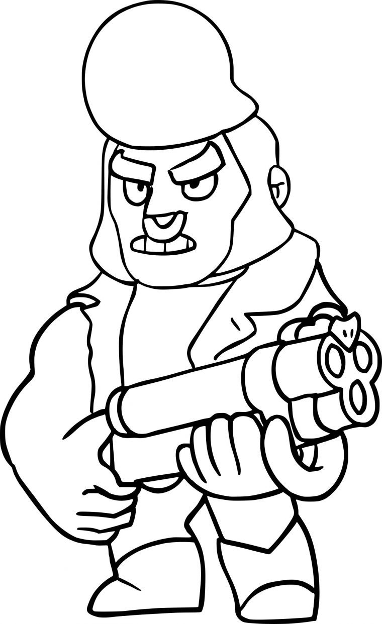 Coloriage Bull Brawl Stars À Imprimer Sur Coloriages pour Coloriage Brawl Stars Emeri