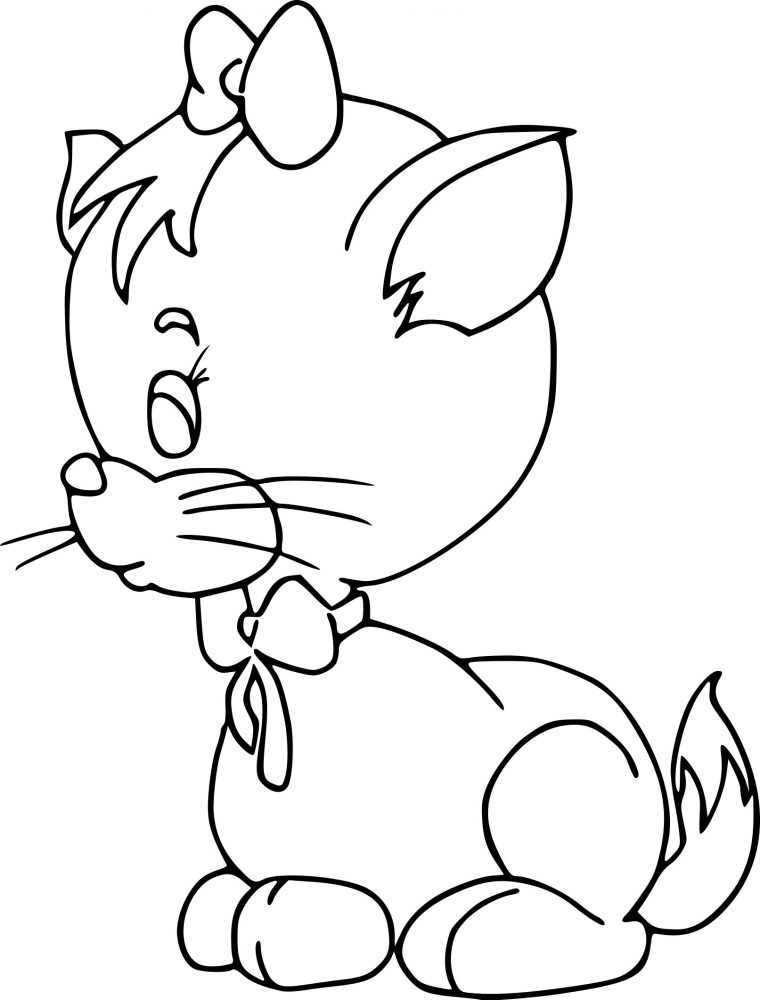 Coloriage Chat Mignon À Imprimer Sur Coloriages à Coloriage De Chiot Trop Mignon À Imprimer